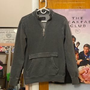 Grey half zip up sweater